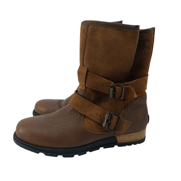 Sorel Shoes - Sorel Major Moto Women's Brown Booties Size 7.5 Buckles